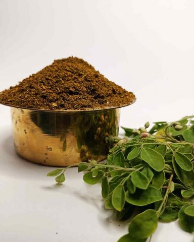 Munagaku Karam Podi|Drumstick Powder / Moringa Leaves Powder|0.33 lb|5.3 Ounce|150 Grams|